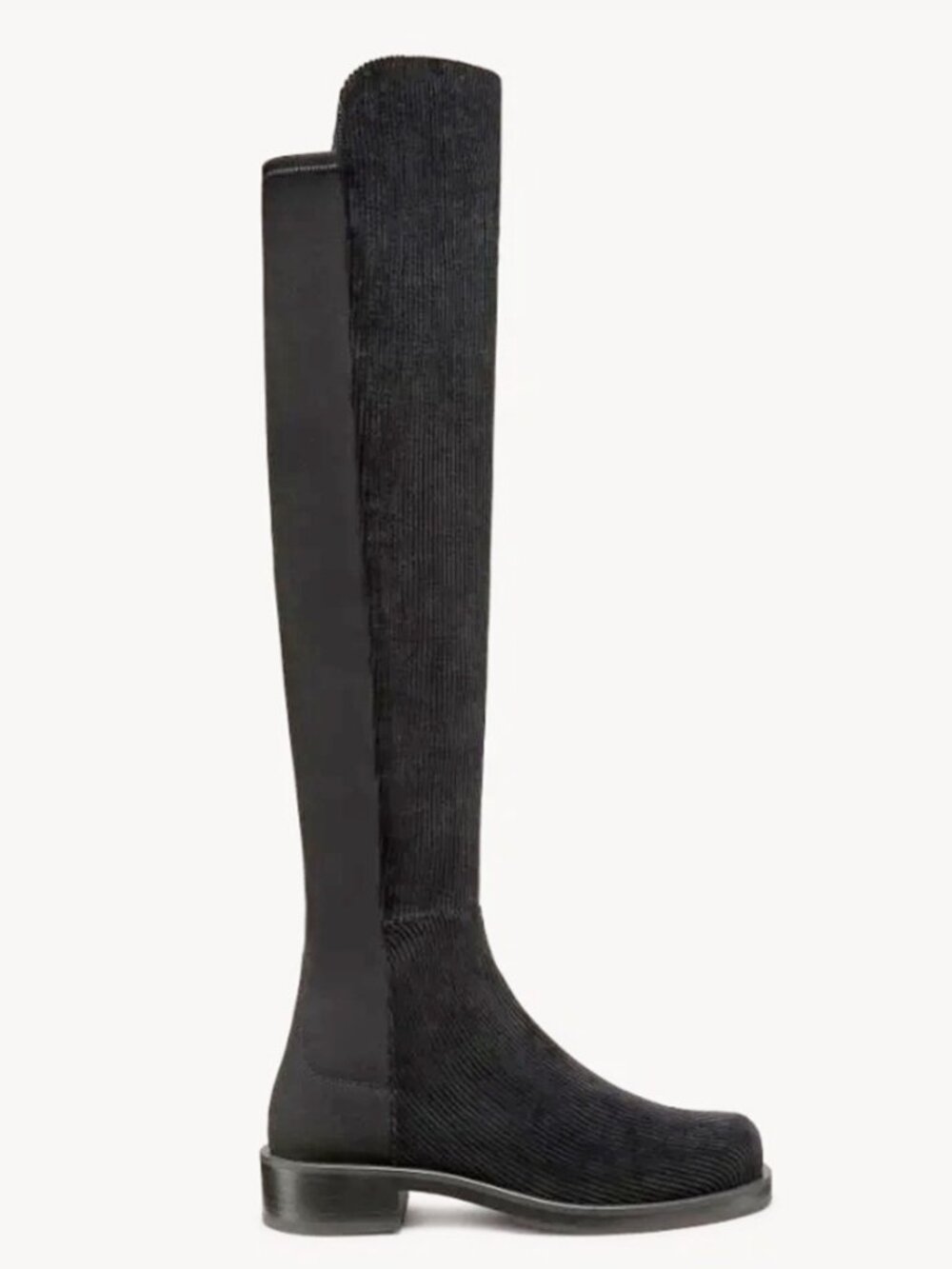 $950 STUART WEITZMAN 5050 BOLD BOOT STRETCH SUEDE OVER THE KNEE BLACK 6.5 (PD18)